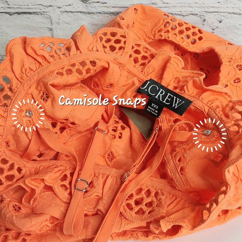 J.CREW 'FLEUR' 2 PIECE EYELET  RUFFLE TOP & CAMI SET NEW - Picture 7 of 16